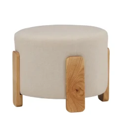 COFFEY Pouf rond en tissu ø52,5cm