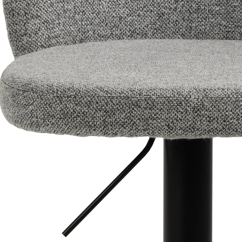 COLOBURA Tabouret de bar réglable en tissu et métal H55-80cm