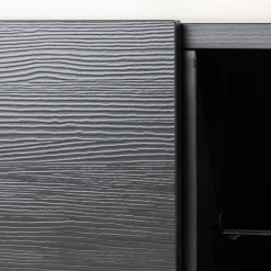 CUENCA Meuble TV 2 portes battantes en bois L160cm
