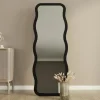 CURVI Miroir sur pieds en bois 50x160cm