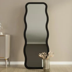 CURVI Miroir sur pieds en bois 50x160cm