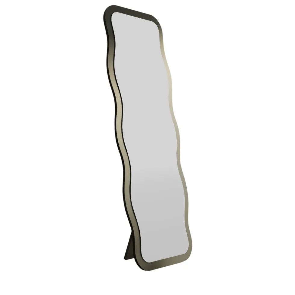 CURVI Miroir sur pieds en bois 50x160cm