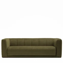 DANAE Canapé convertible 4 places en tissu chenille