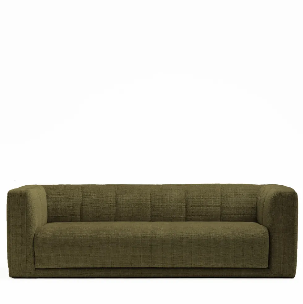 DANAE Canapé convertible 4 places en tissu chenille