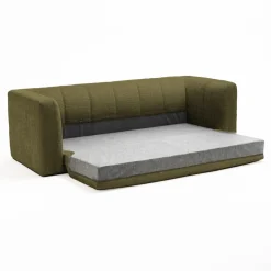 DANAE Canapé convertible 4 places en tissu chenille