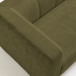 DANAE Canapé convertible 4 places en tissu chenille