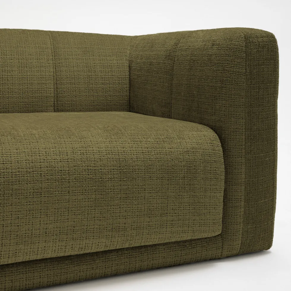 DANAE Canapé convertible 4 places en tissu chenille