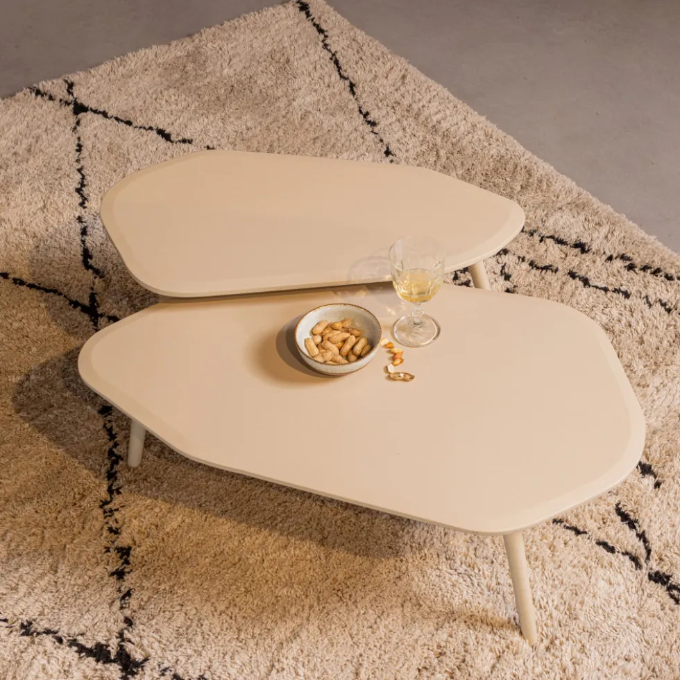 DAVINA Table basse organique en bois