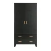 DIAN Armoire vestiaire pour enfant 2 portes 2 tiroirs