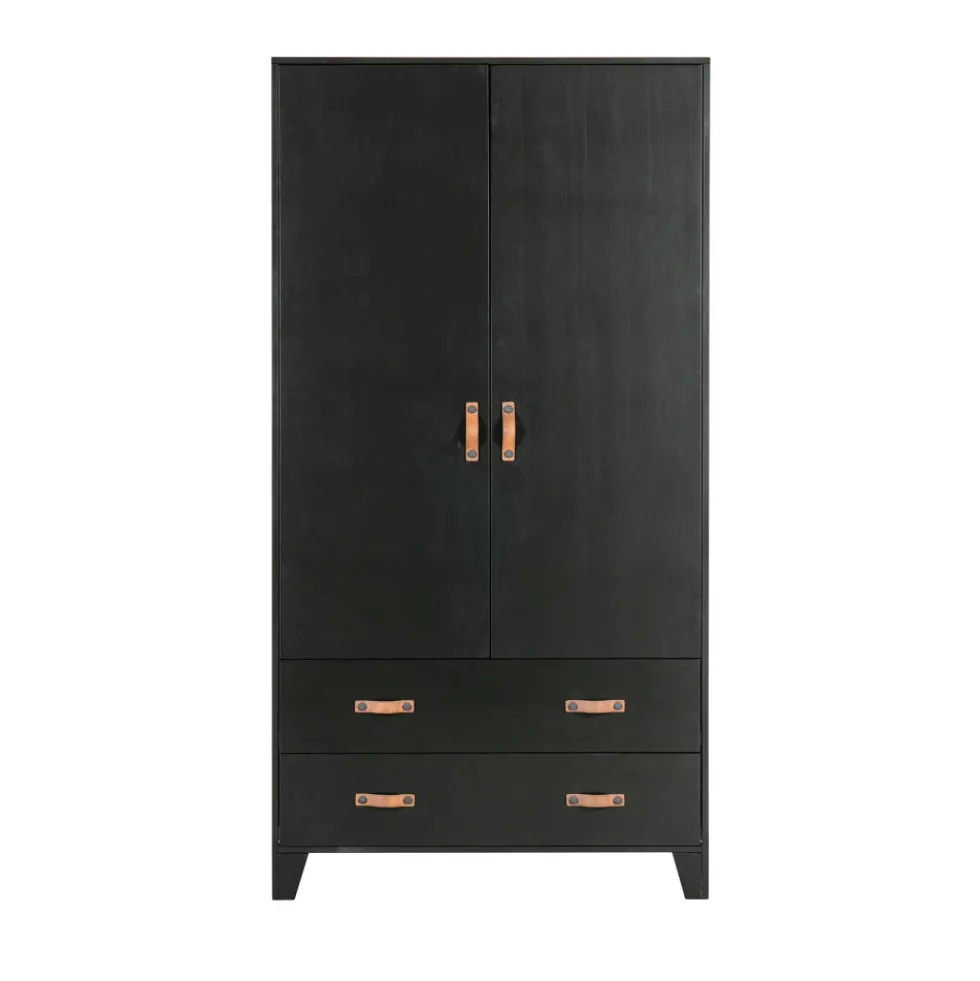 DIAN Armoire vestiaire pour enfant 2 portes 2 tiroirs