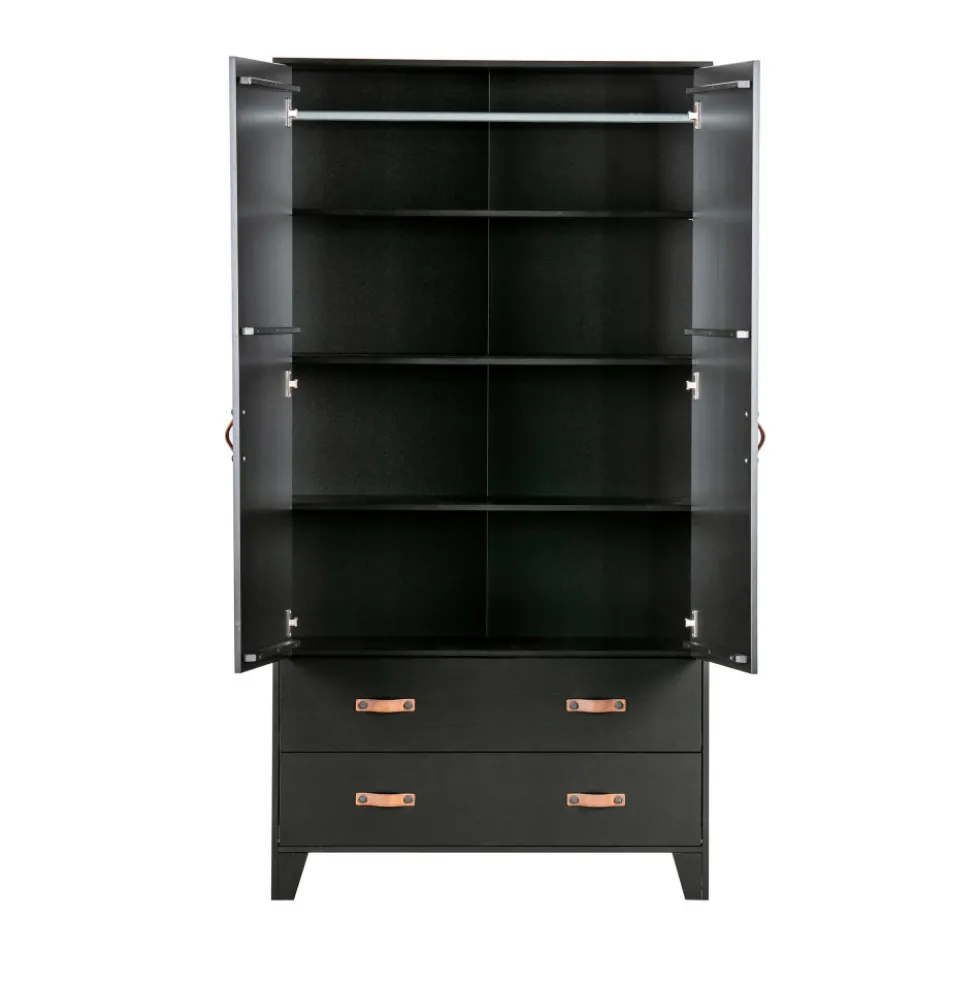DIAN Armoire vestiaire pour enfant 2 portes 2 tiroirs