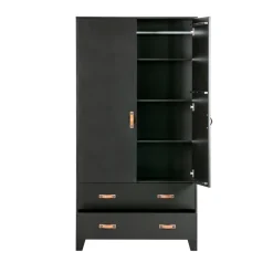 DIAN Armoire vestiaire pour enfant 2 portes 2 tiroirs