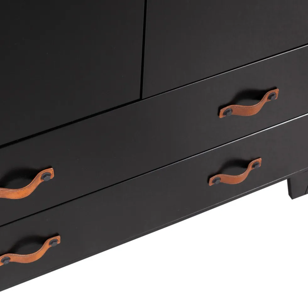 DIAN Armoire vestiaire pour enfant 2 portes 2 tiroirs