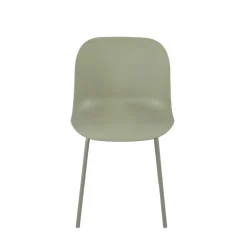 DIEGO Lot de 4 chaises intérieur et extérieur en plastique et métal