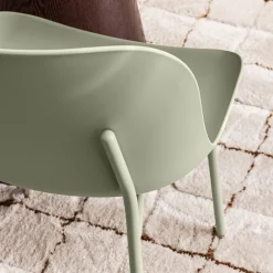 DIEGO Lot de 4 chaises intérieur et extérieur en plastique et métal