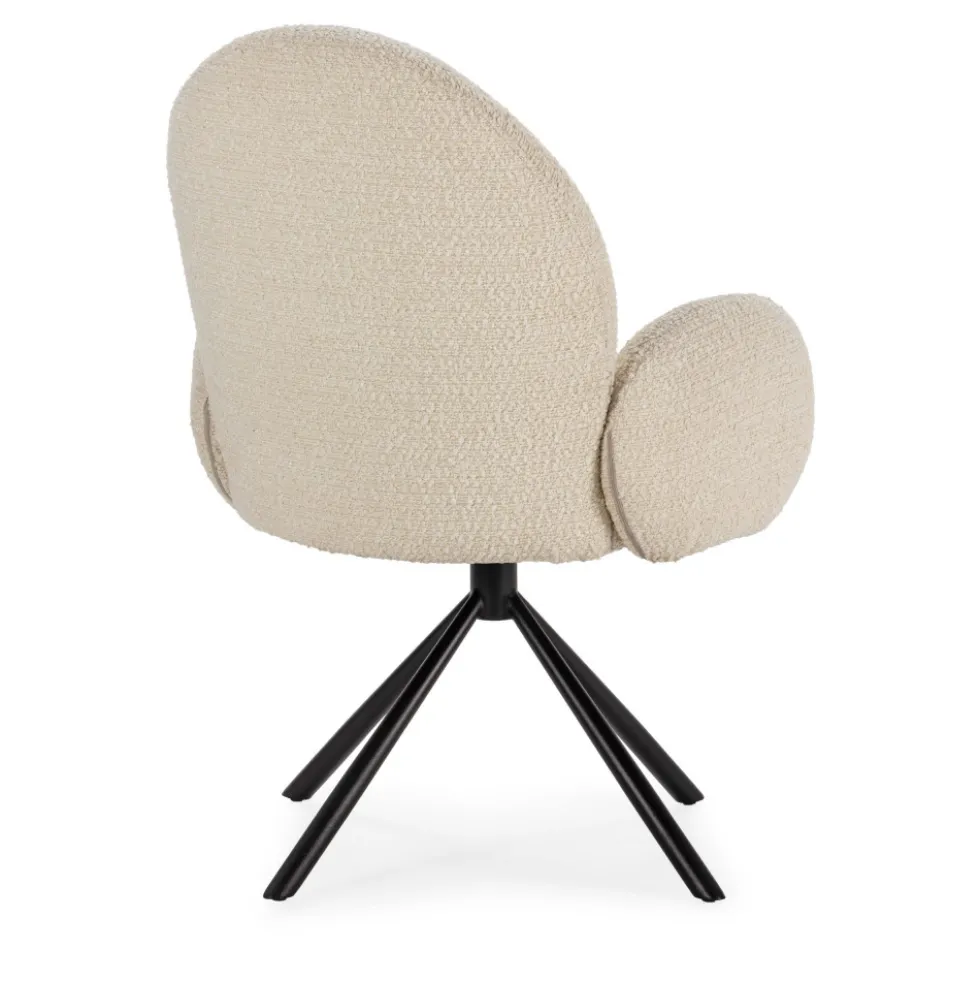 DOURO Chaise de bureau en tissu bouclette et métal