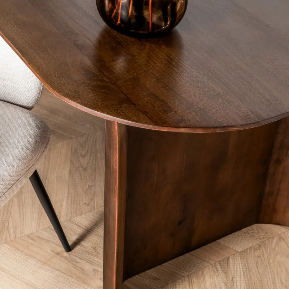 DUMAI Table à manger 8 personnes en bois massif