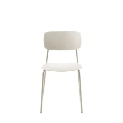 ELIN Lot de 4 chaises en plastique et métal