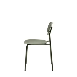 ELIN Lot de 4 chaises en plastique et métal