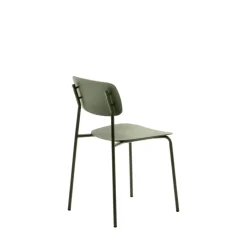 ELIN Lot de 4 chaises en plastique et métal