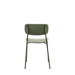 ELIN Lot de 4 chaises en plastique et métal