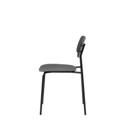 ELIN Lot de 4 chaises en plastique et métal