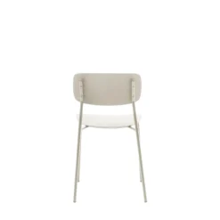 ELIN Lot de 4 chaises en plastique et métal