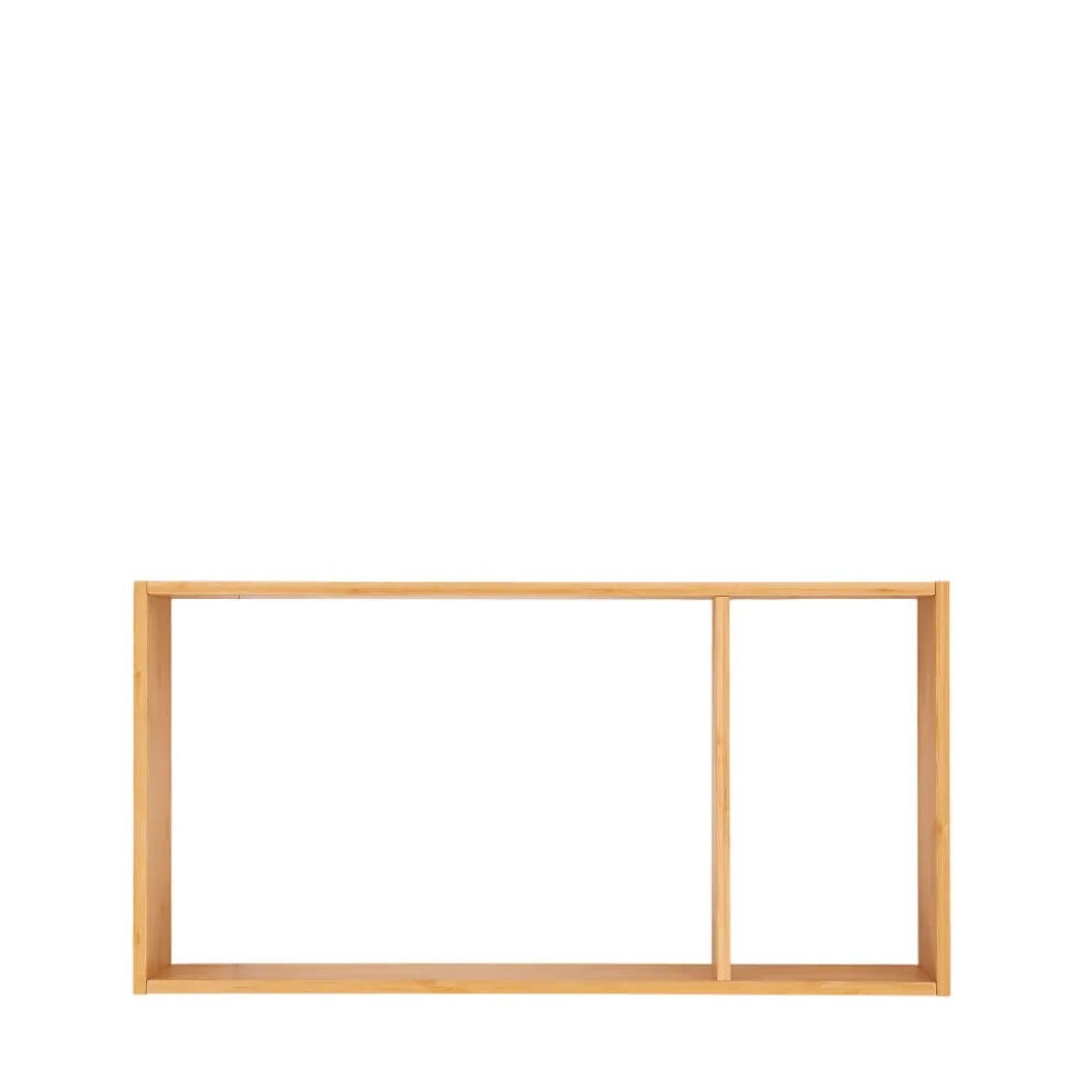 EMBER Etagère murale 2 niches en bambou L70cm