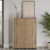 ENARA Buffet haut 2 portes en bois H125cm