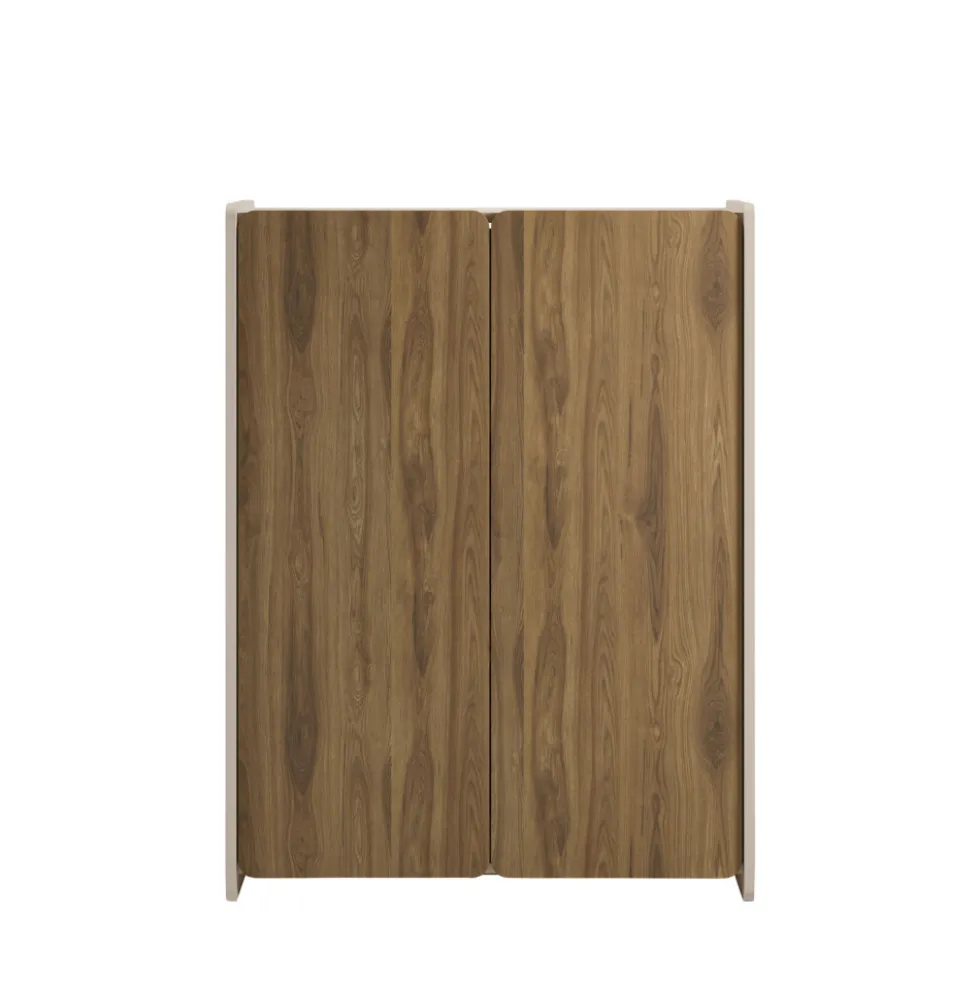 ENARA Buffet haut 2 portes en bois H125cm