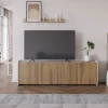 ENARA Meuble TV 4 portes en bois L180cm
