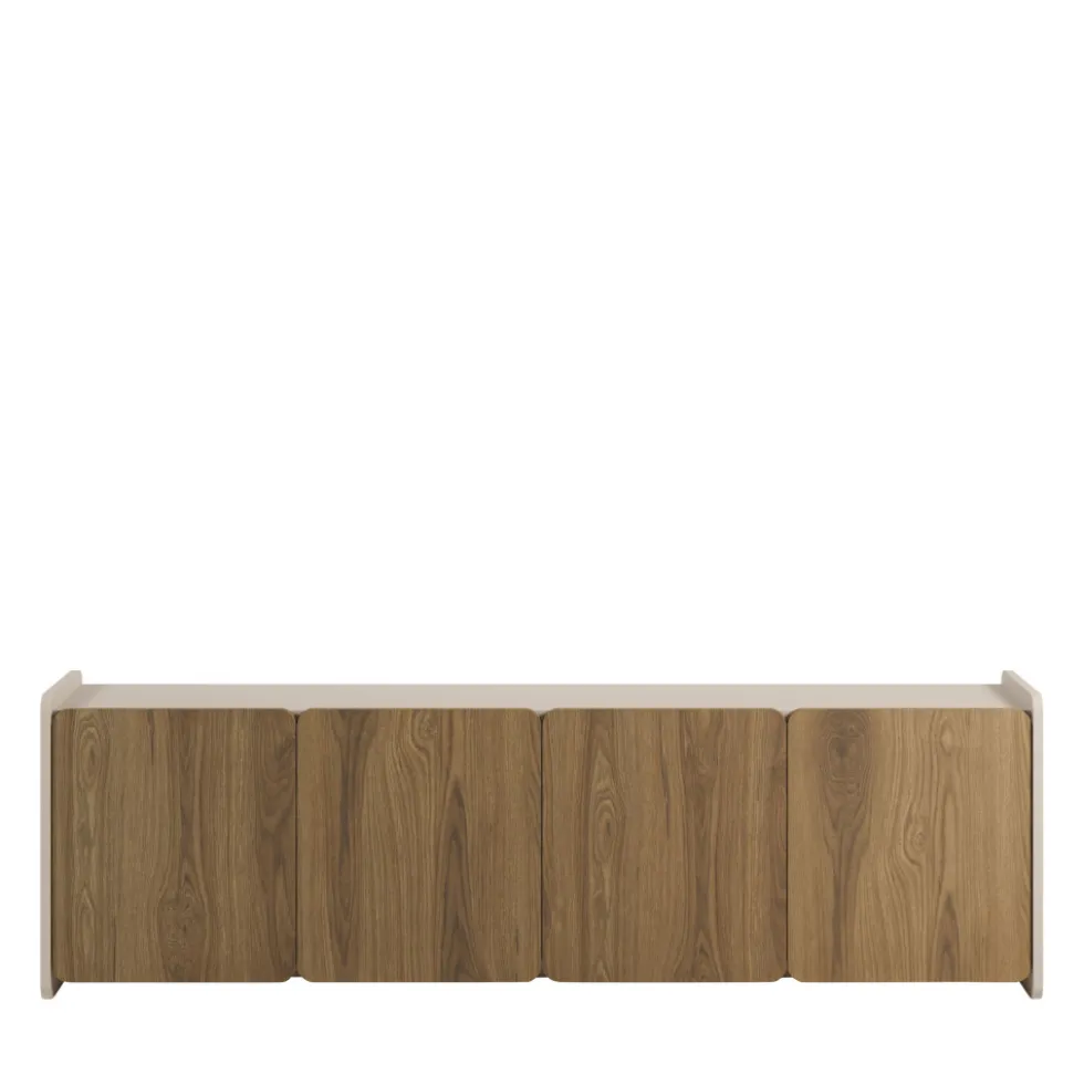 ENARA Meuble TV 4 portes en bois L180cm