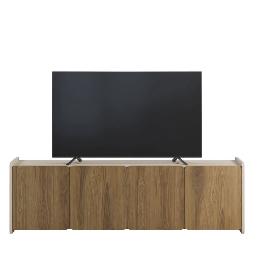 ENARA Meuble TV 4 portes en bois L180cm