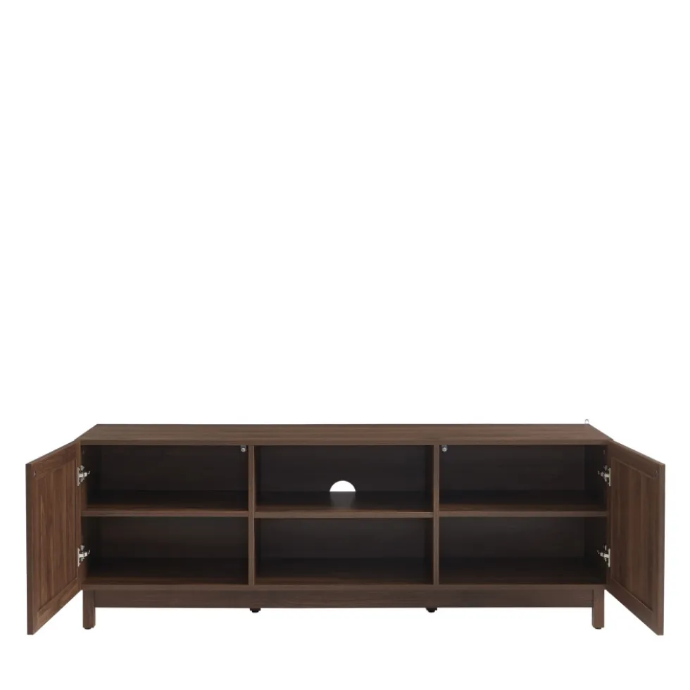 ESTELA Meuble TV 2 portes en bois L150cm