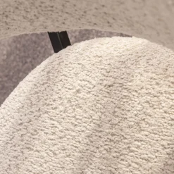 ESTER Lot de 2 chaises en tissu bouclette et métal