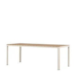 ETNA Table à manger de jardin 8 personnes en aluminium