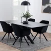 EURAME Table à manger 8 personnes en céramique et métal
