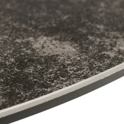 EURAME Table à manger 4 places ronde en céramique et métal