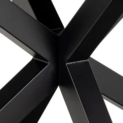 EURAME Table à manger extensible 6 à 8 places en céramique et métal 168-210x90cm