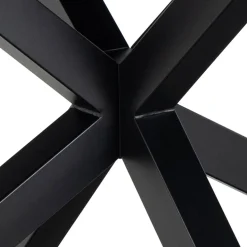 EURAME Table à manger extensible 6 à 12 personnes en céramique et métal 200-240x100cm