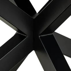 EURAME Table à manger extensible 6 à 12 personnes en céramique et métal 200-240x100cm