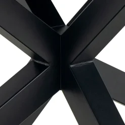 EURAME Table à manger extensible 6 à 12 personnes en céramique et métal 200-240x100cm