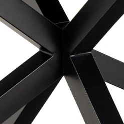 EURAME Table à manger extensible 6 à 12 personnes en céramique et métal 200-240x100cm