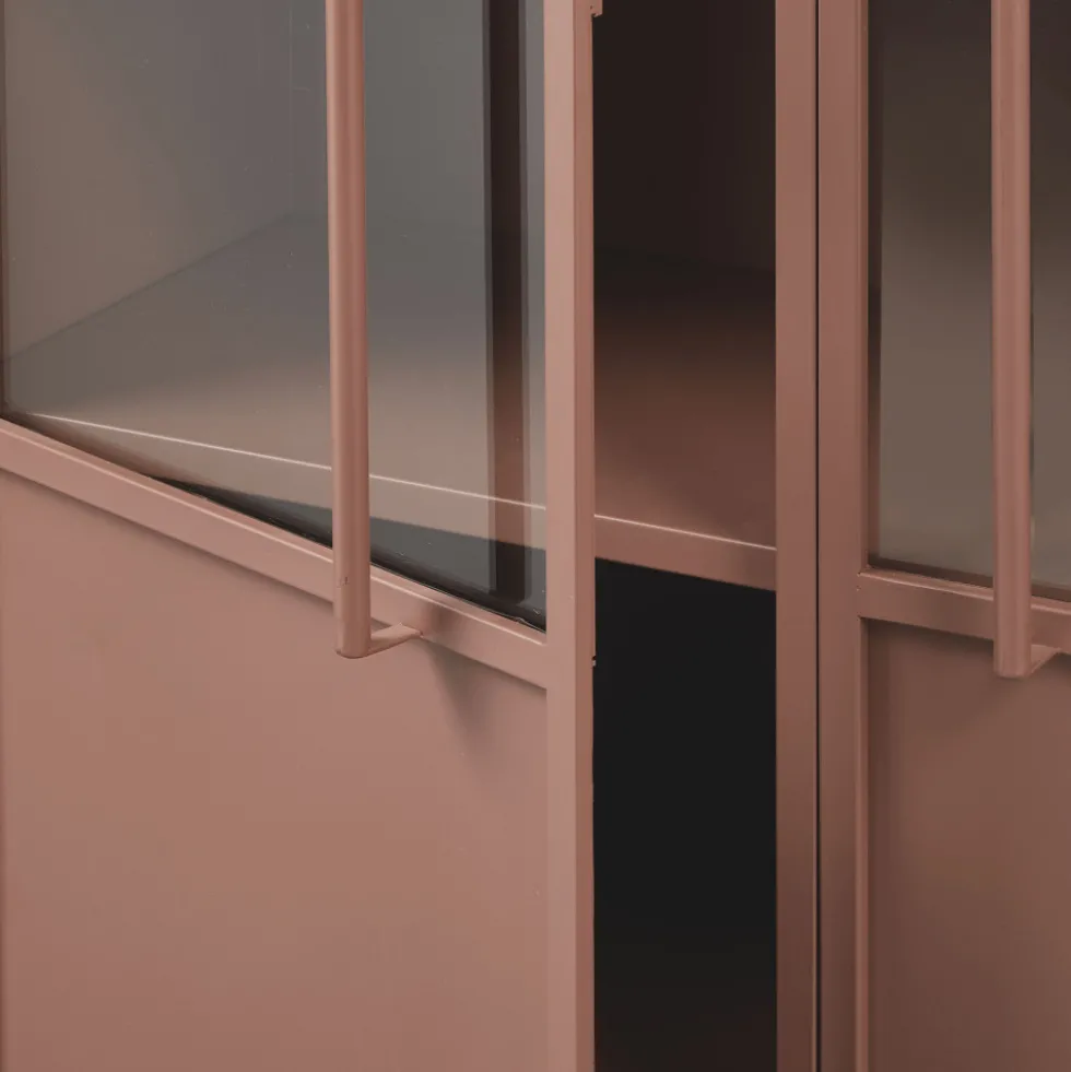 EXHIBIT Vitrine 2 portes en métal H170cm