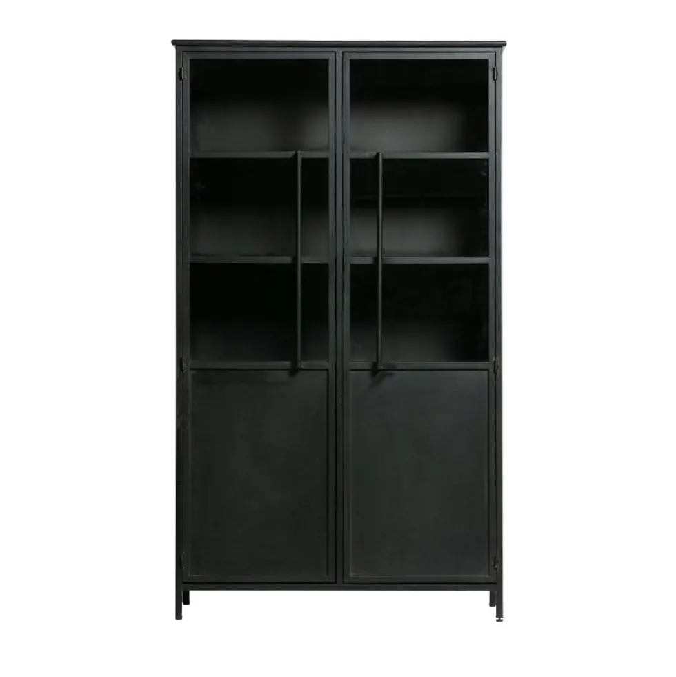 EXHIBIT Vitrine 2 portes en métal H170cm