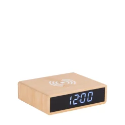 FAT Réveil en bois avec chargeur téléphone