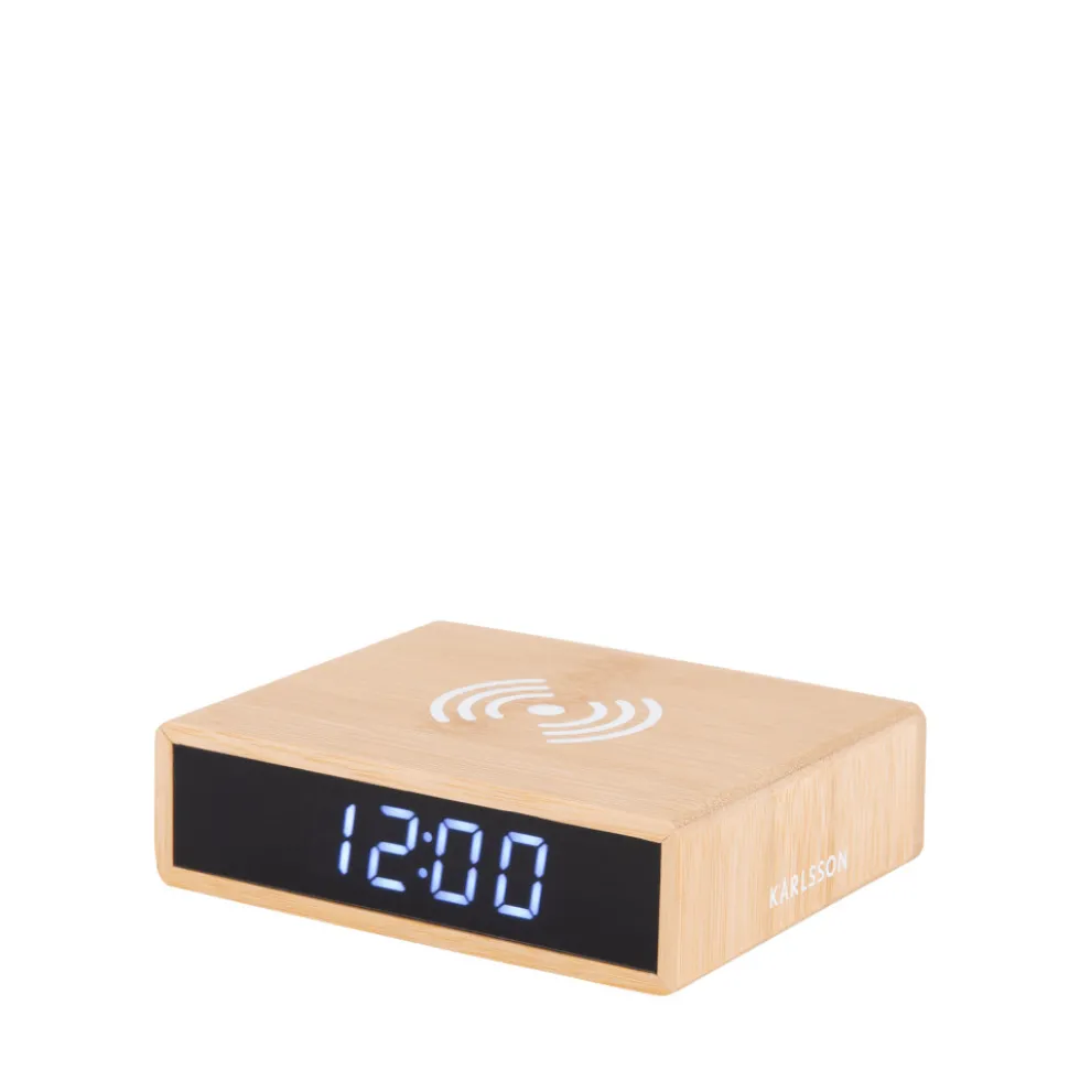 FAT Réveil en bois avec chargeur téléphone