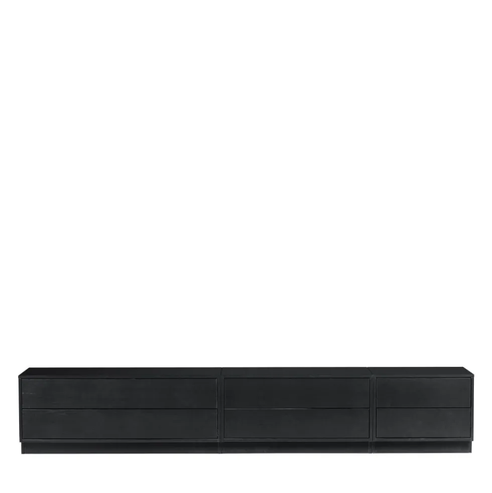 FINCA Meuble TV en bois massif de pin L100cm