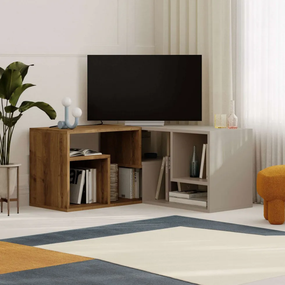 FLEX Meuble TV modulable en bois L145cm