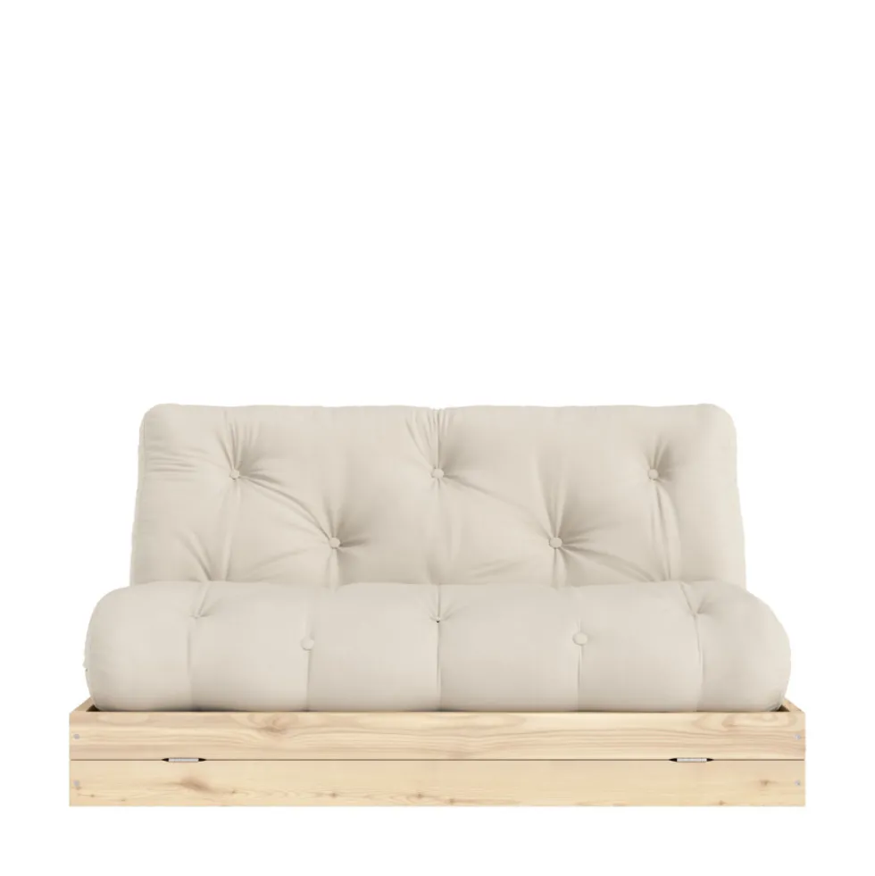 FLIP Canapé convertible 2,5 places en tissu et bois